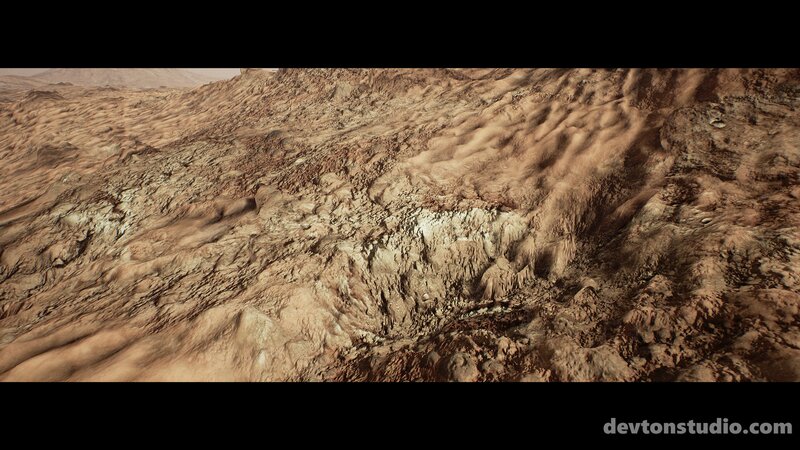 Martian Surface Terrain — Brown