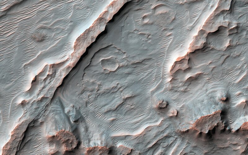 Martian Surface Terrain — Gray, Desolate