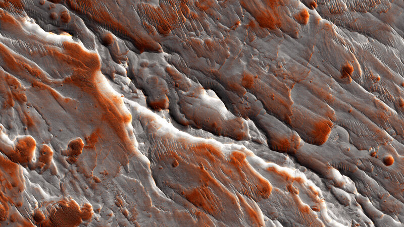 Martian Surface Terrain — Orange