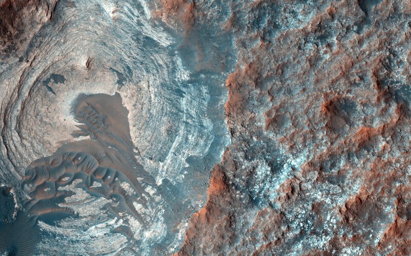 Martian Surface Terrain — Red