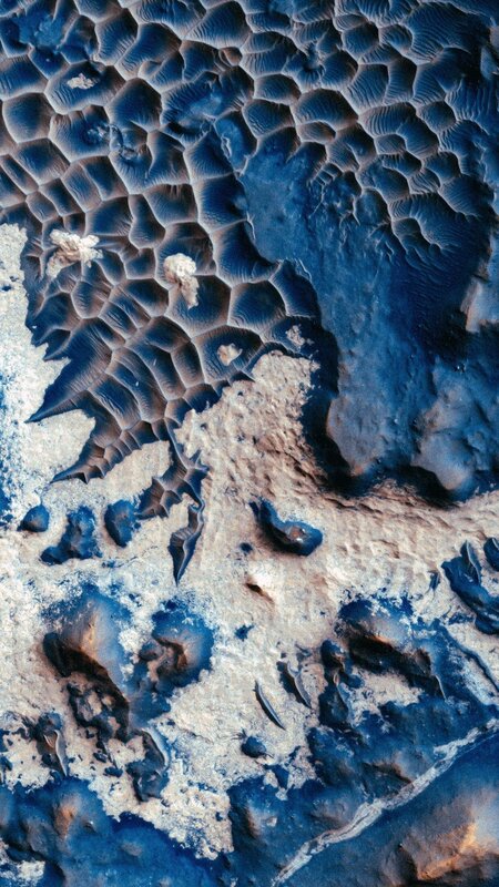 Martian Surface Texture — Blue