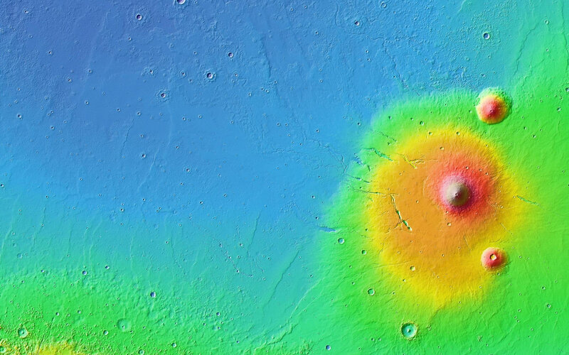 Martian surface topography