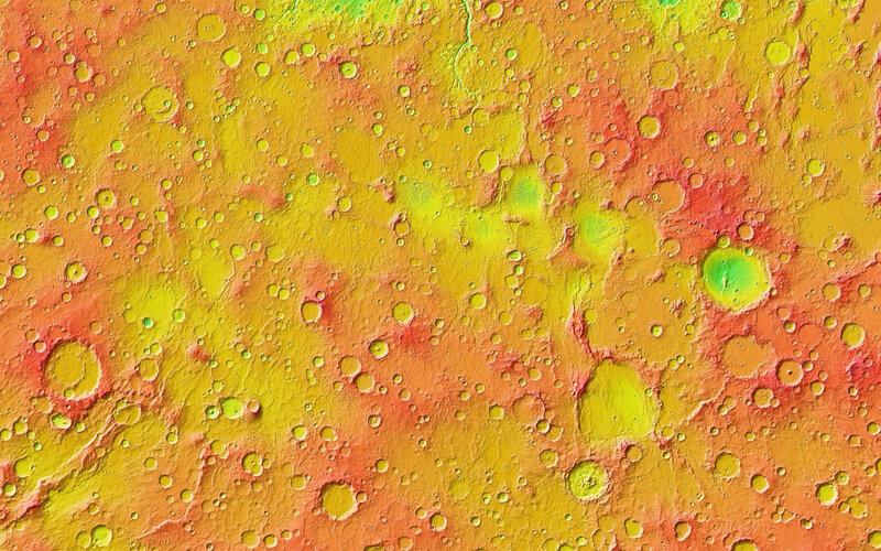 Martian surface topography