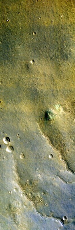 Martian surface with craters