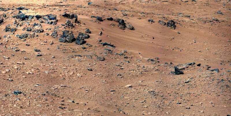 Martian Surface with Rocks — Brown
