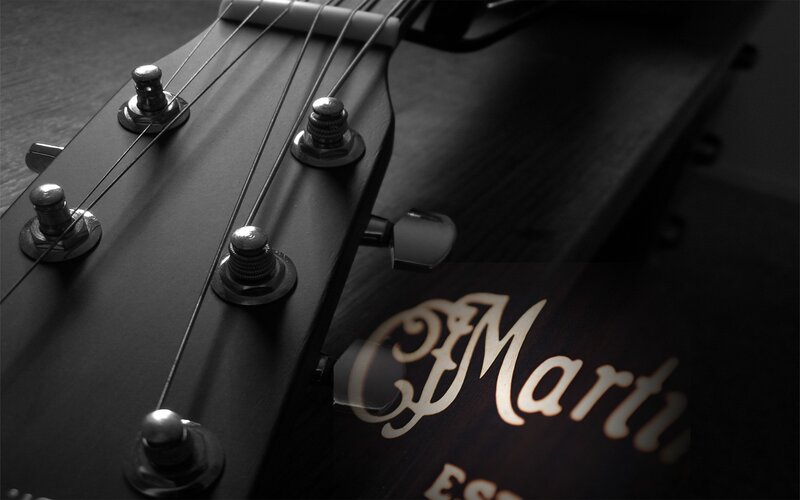 Martin guitar headstock close-up
