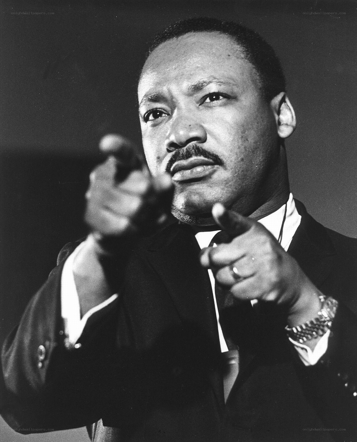 Martin Luther King Jr. pointing