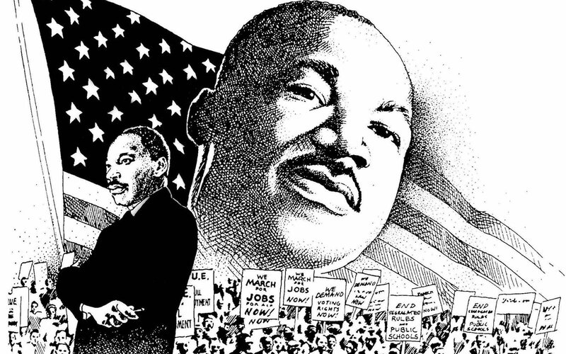 Martin Luther King Jr. protest illustration