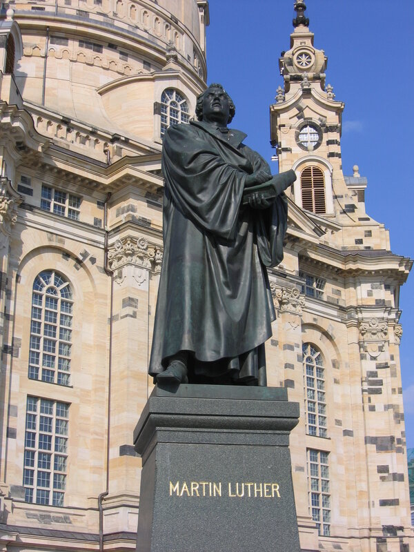 Martin Luther statue in Dresden