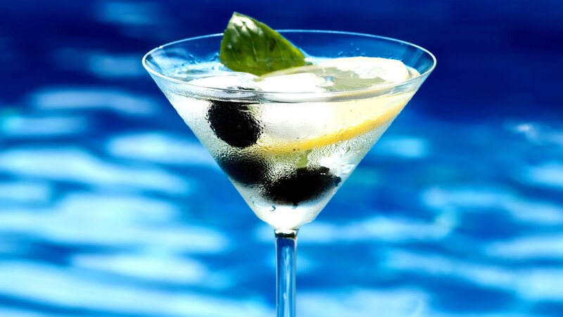 Martini Cocktail in Glass