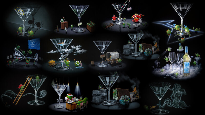 Martini Glass Scenes