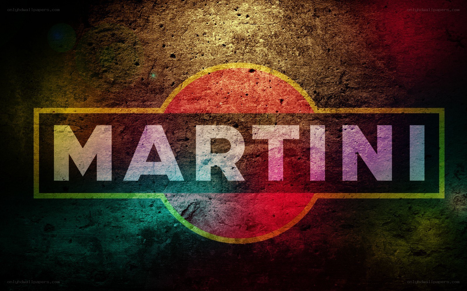 Martini logo on textured wall