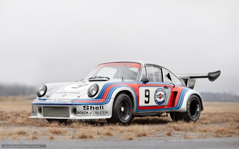 Martini Porsche Race Car — White, Calm