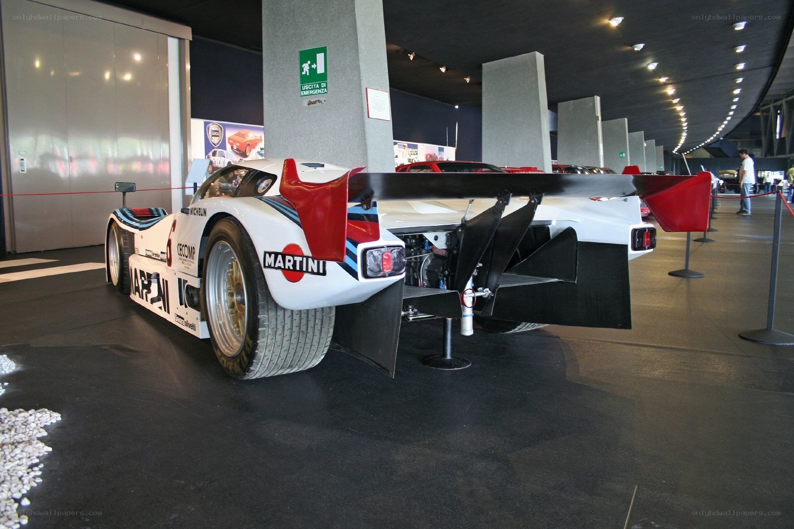 Martini racing car on display