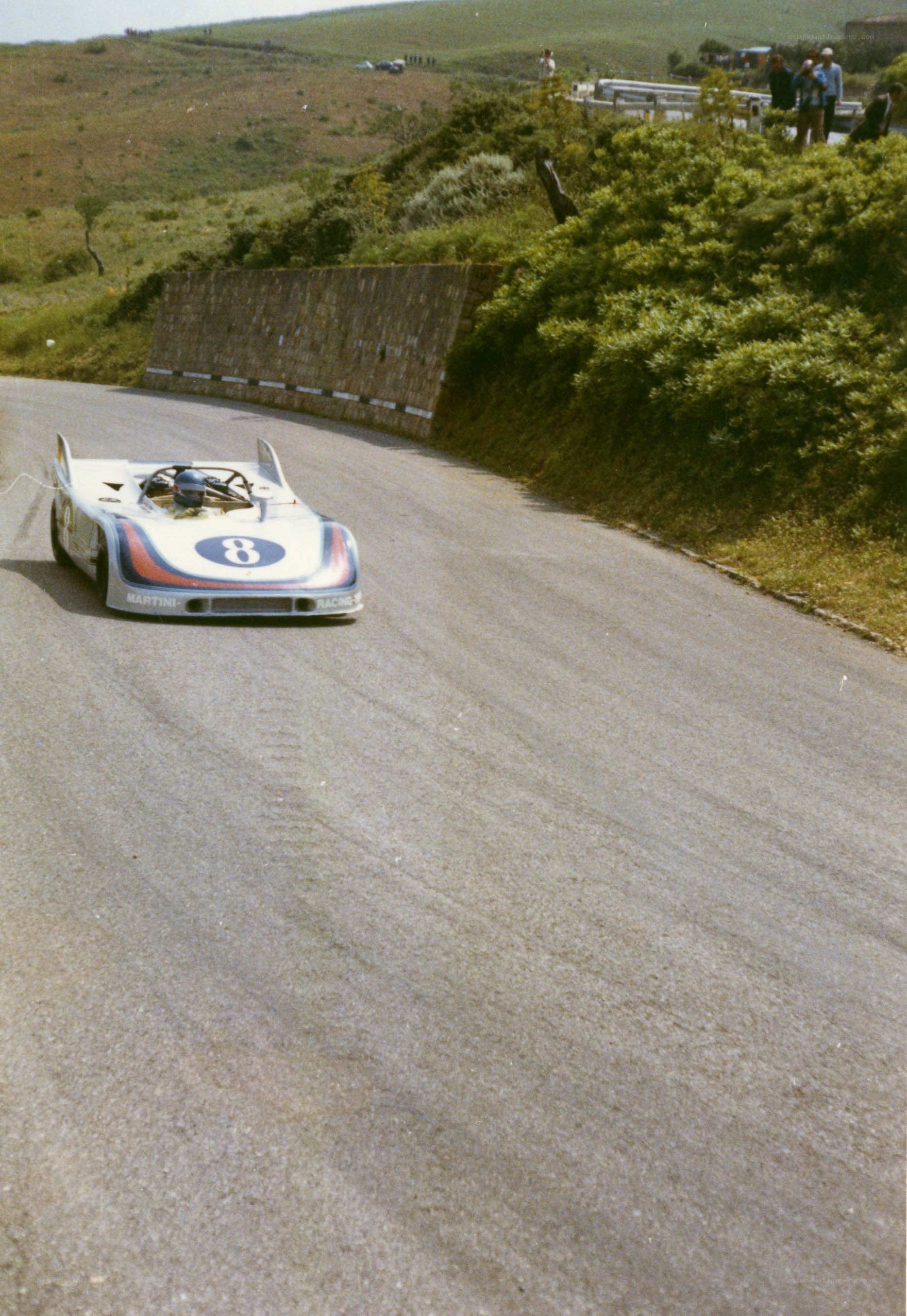 Martini racing car on track