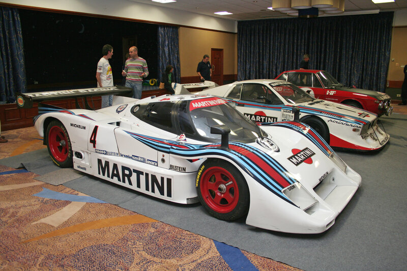 Martini racing cars on display