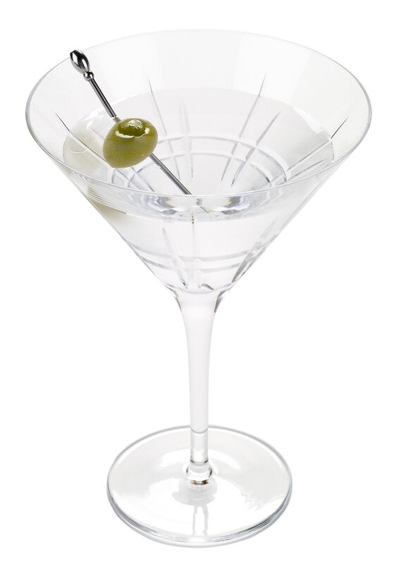 Martini with olive