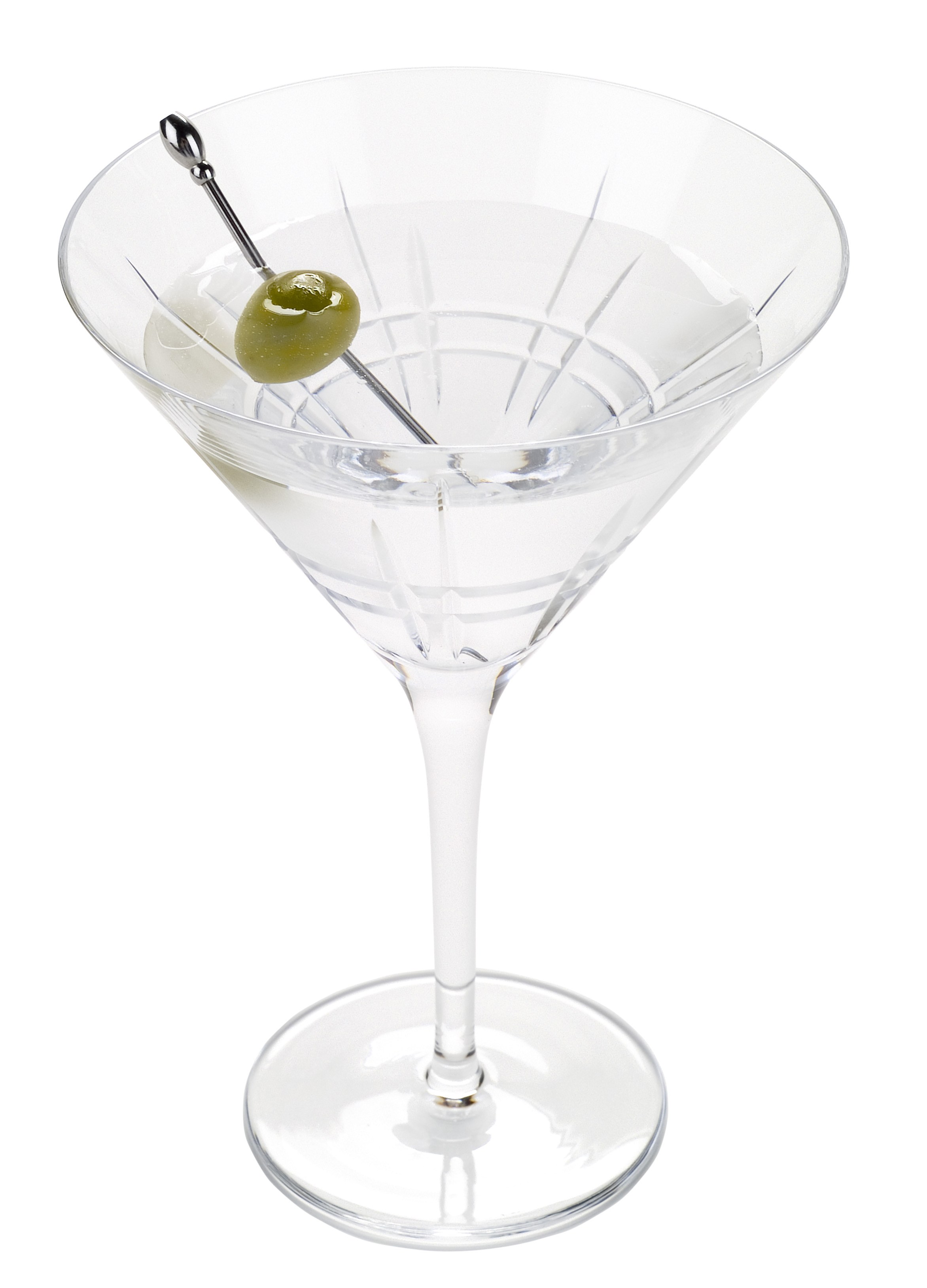 Martini with olive