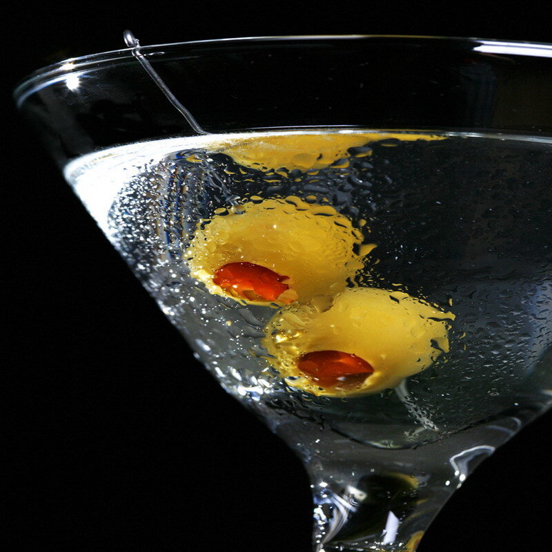 Martini with Olives — Black