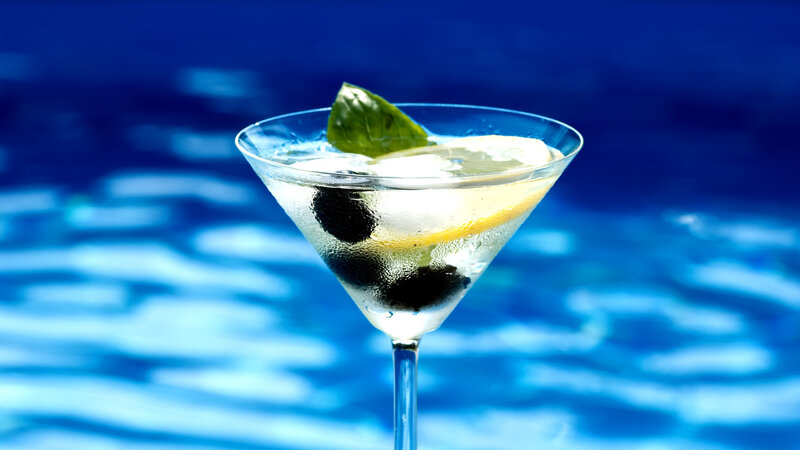 Martini with Olives — Blue