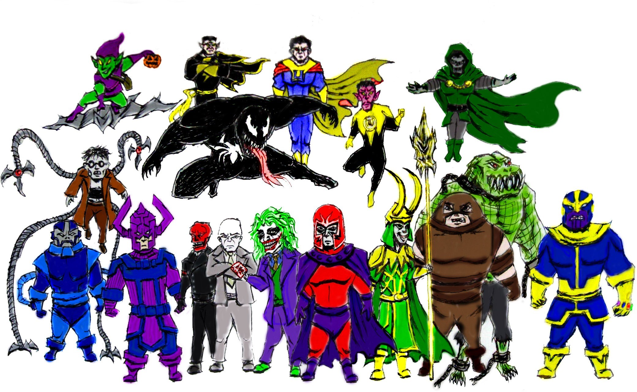 Marvel and DC villains collection