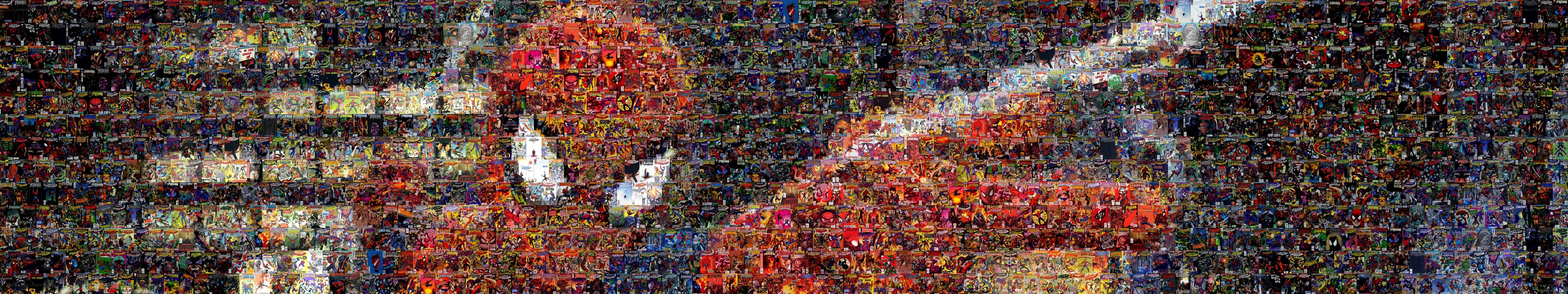 Marvel character mosaic artwork