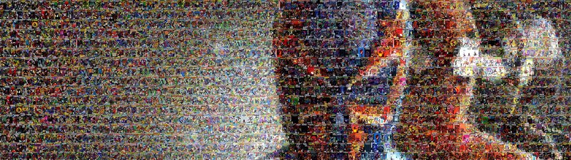Marvel comic book mosaic art