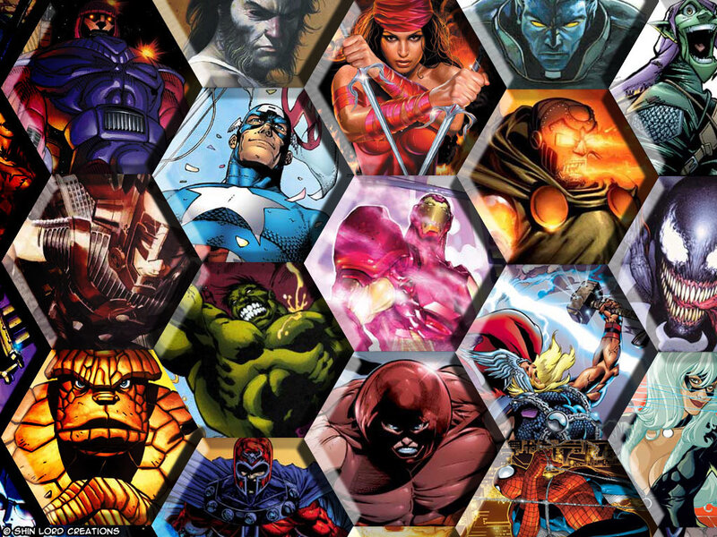 Marvel Comic Characters Collage