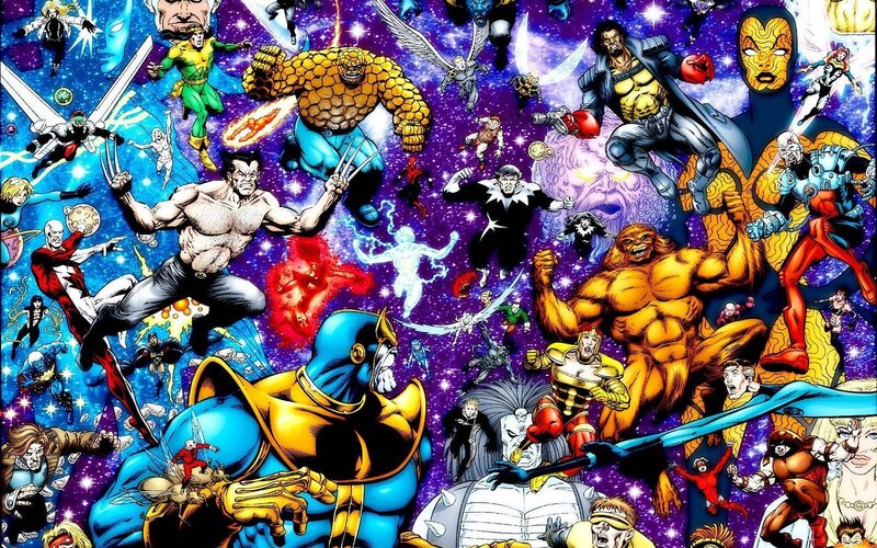 Marvel Comics Character Collage