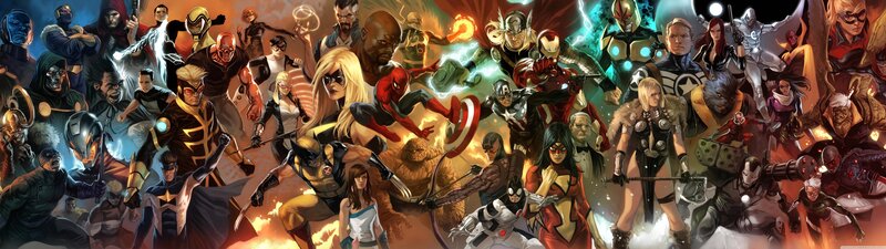 Marvel Comics character collage