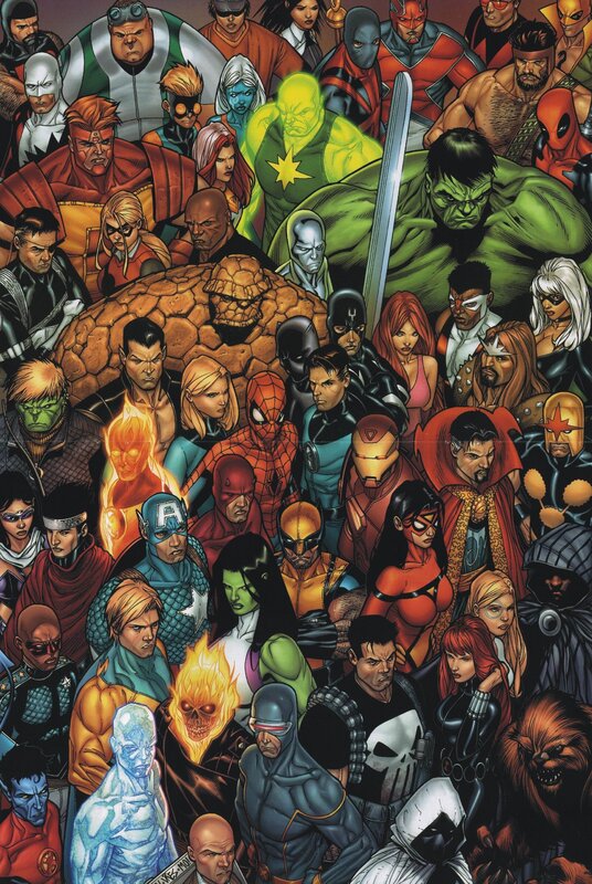 Marvel Comics Superhero Gathering