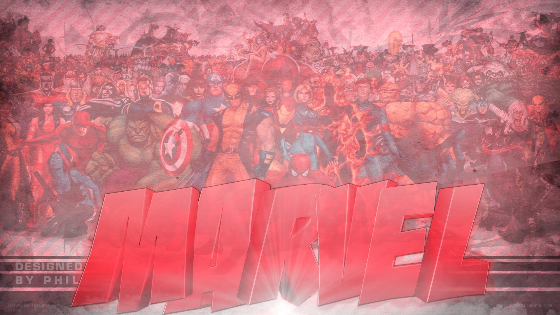 Marvel heroes collage
