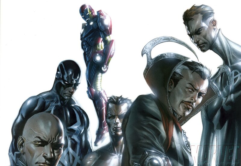 Marvel heroes group portrait