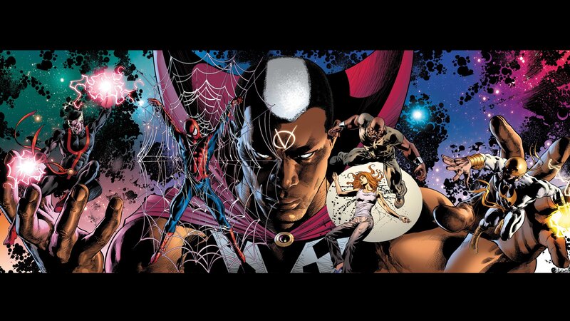 Marvel heroes in cosmic battle
