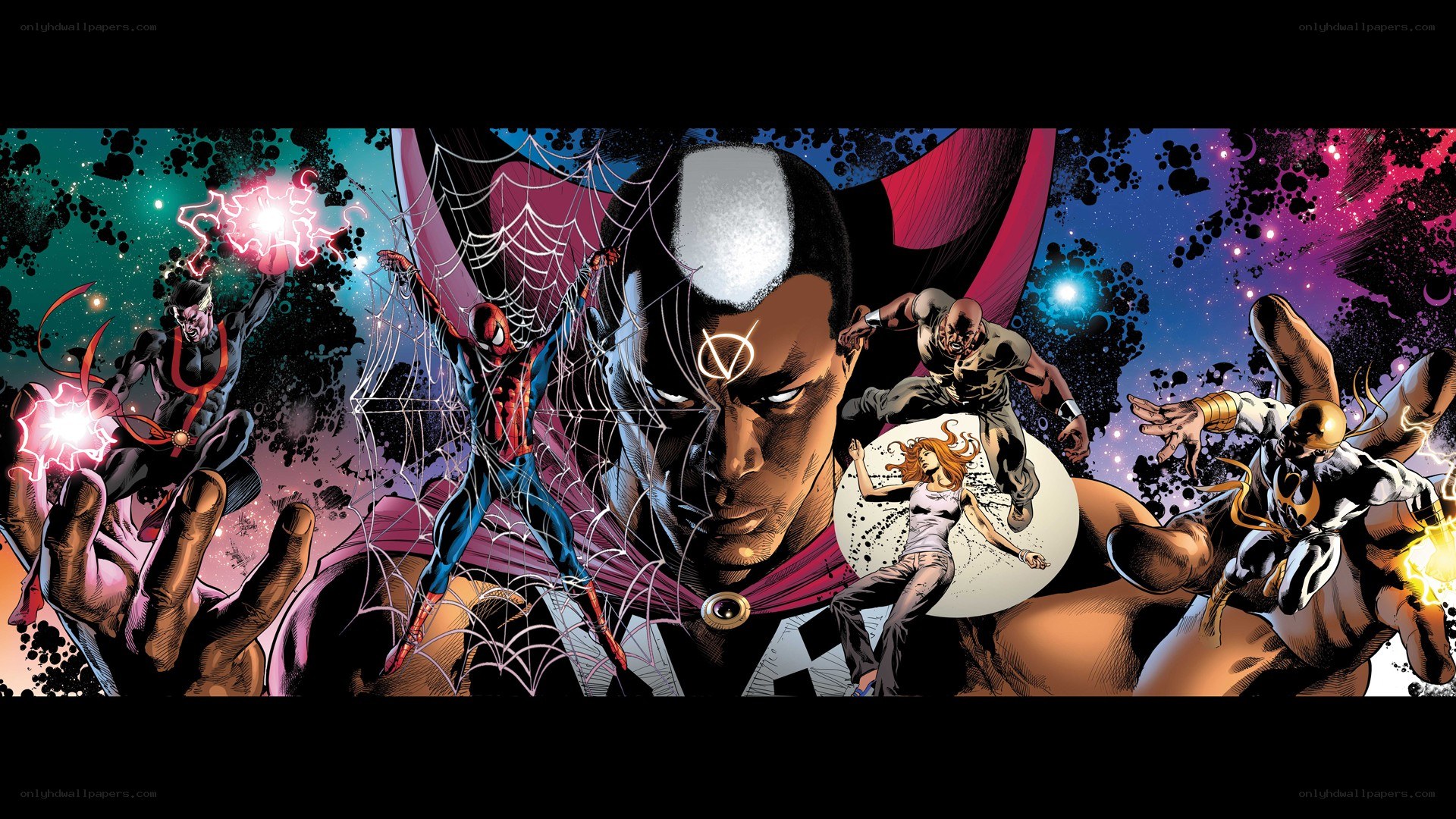 Marvel heroes in cosmic battle