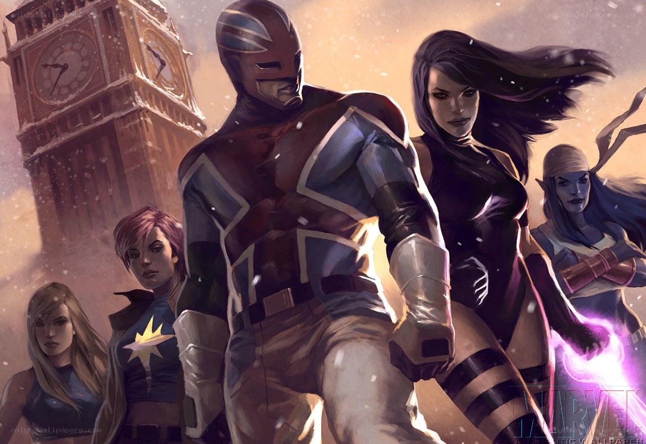 Marvel heroes in London
