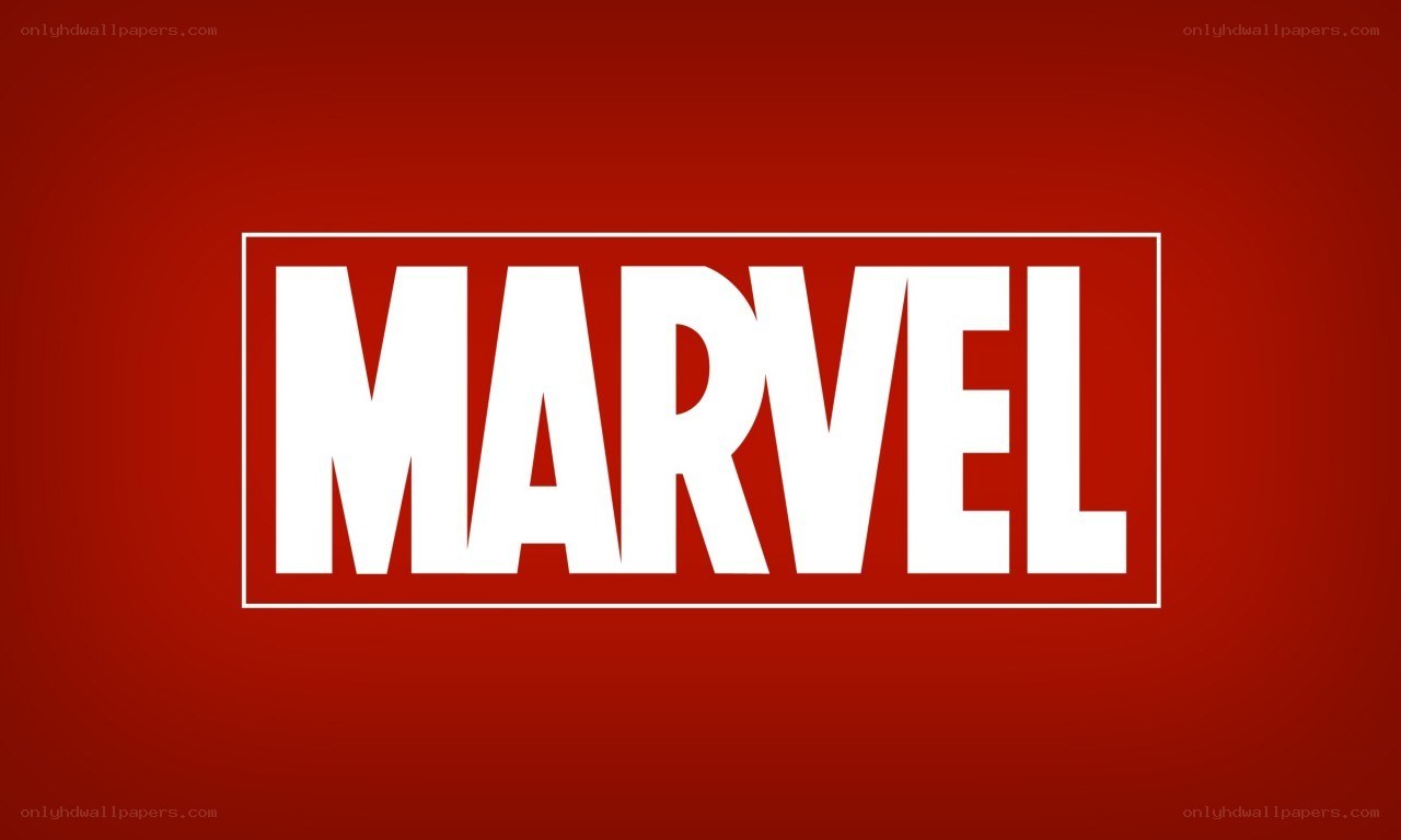 Marvel logo on red background