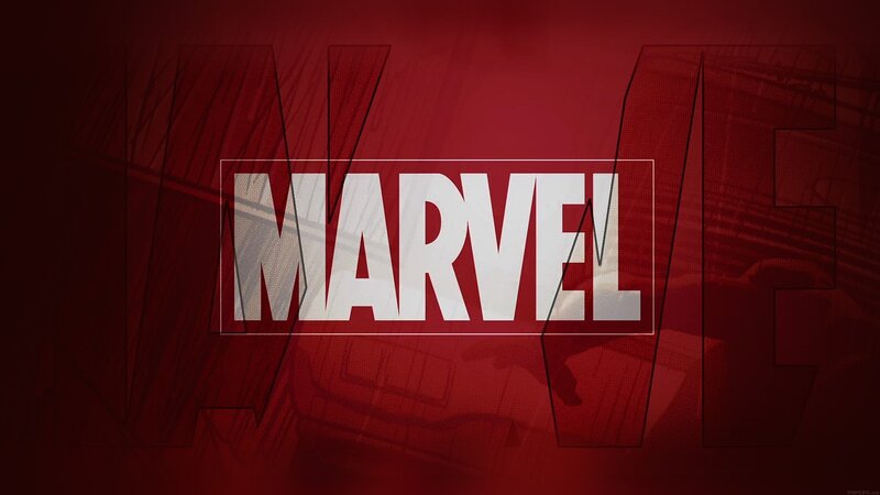 Marvel Logo on Red Background — Dramatic