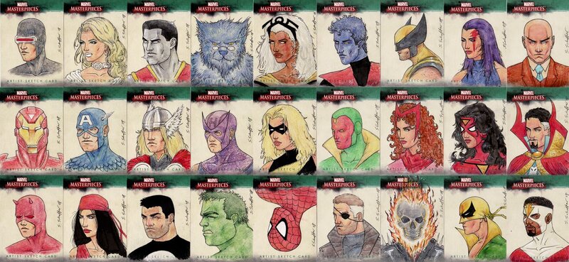 Marvel Masterpieces artist sketch cards