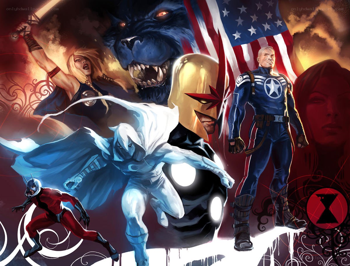 Marvel superhero collage