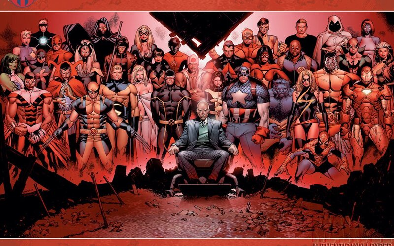 Marvel superheroes gathering