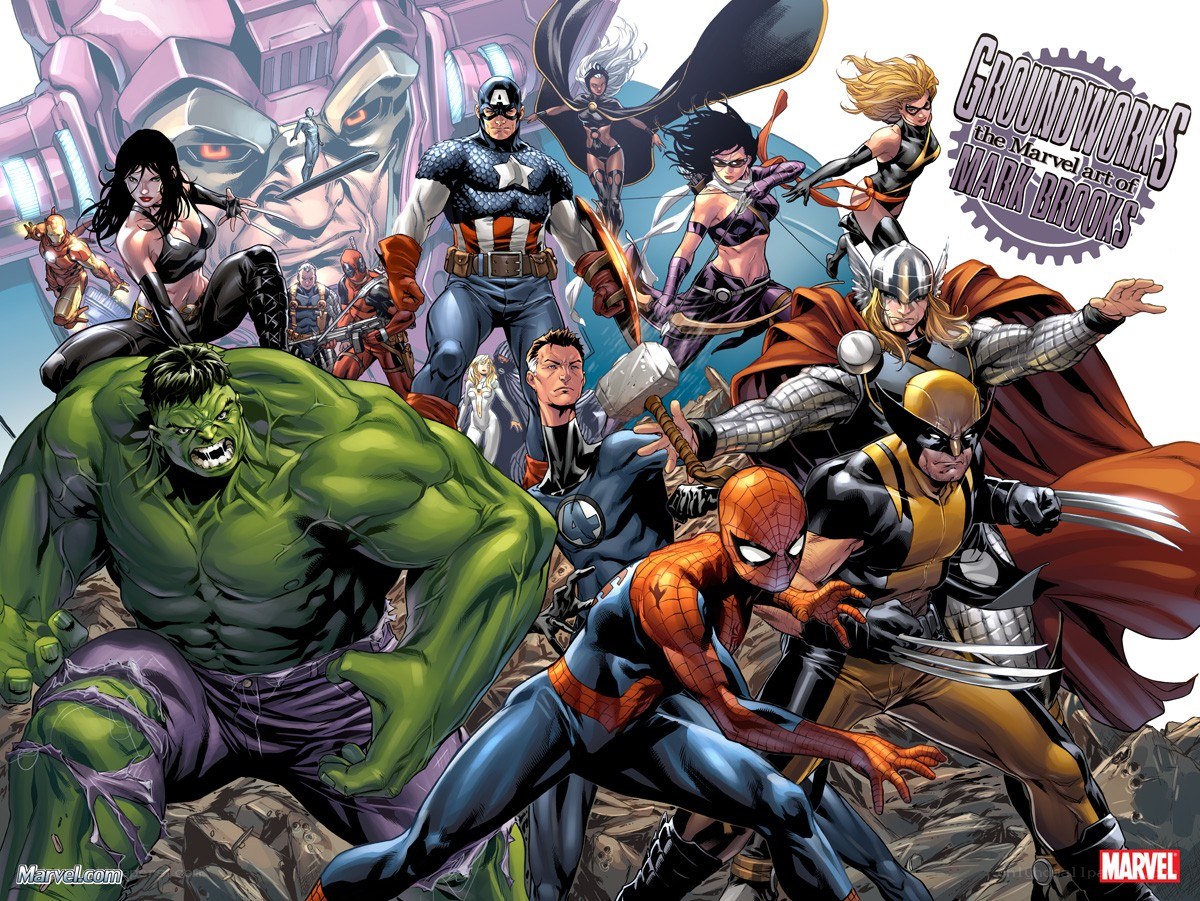 Marvel superheroes group portrait