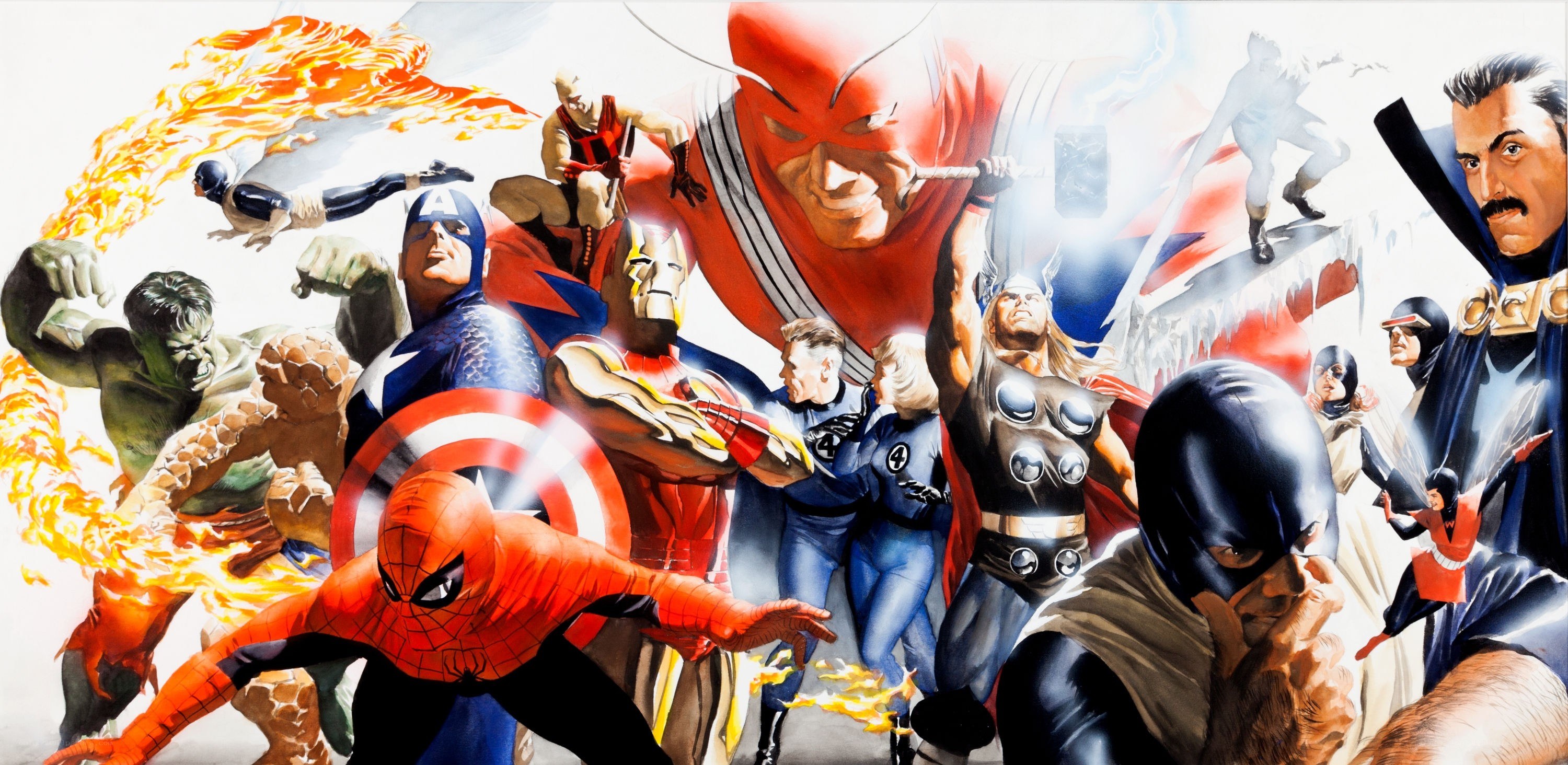 Marvel superheroes group portrait