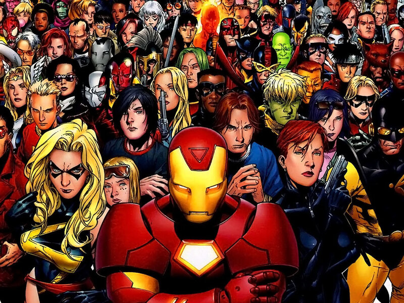 Marvel superheroes group portrait