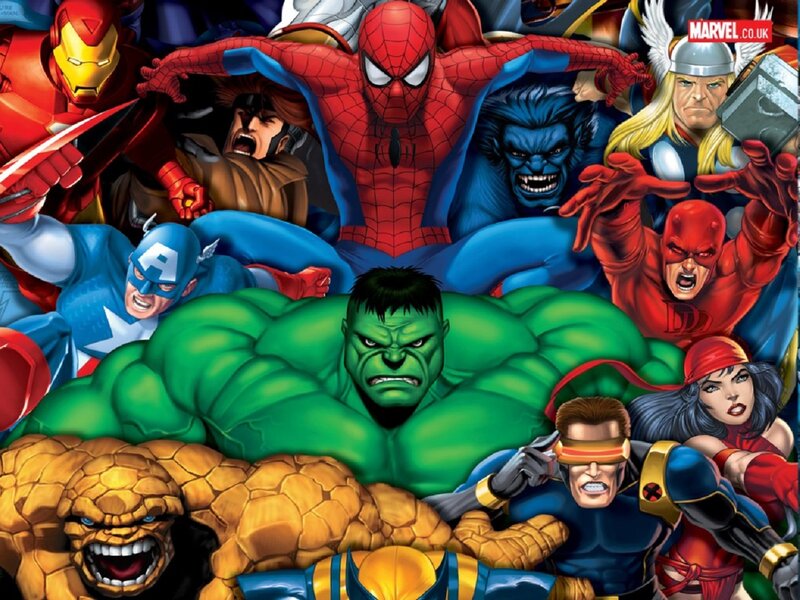 Marvel Superheroes Group — Red, Dramatic