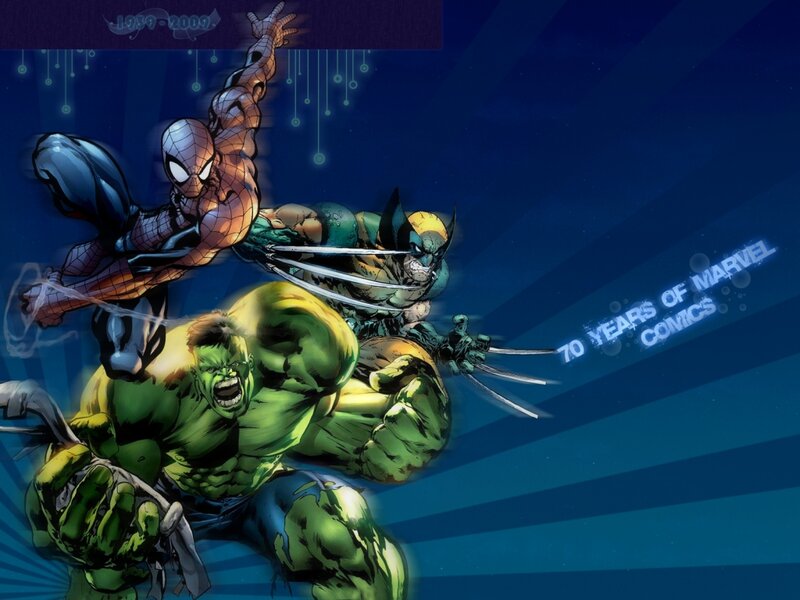 Marvel Superheroes in Action — Blue