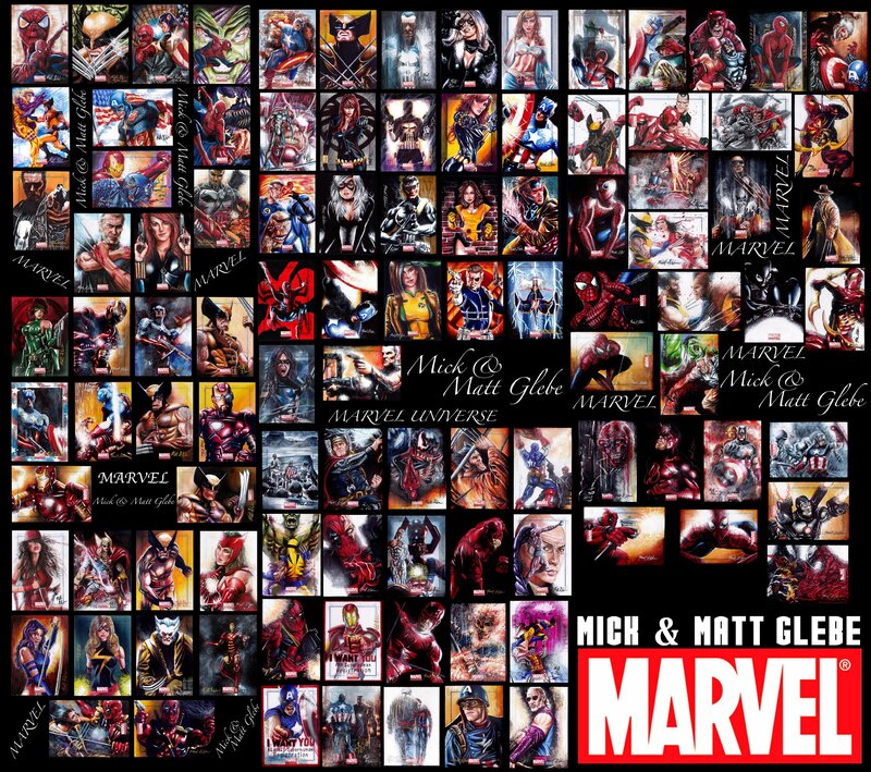 Marvel Universe artwork collage