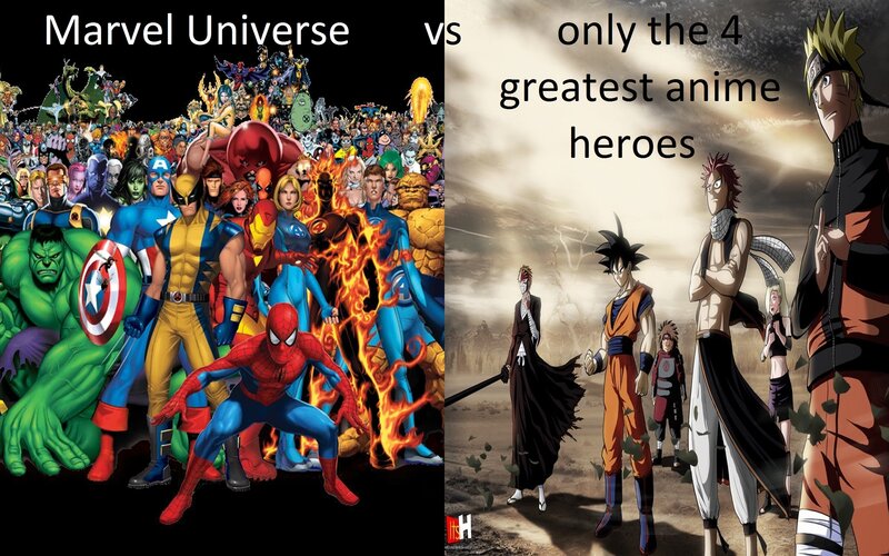 Marvel vs anime heroes