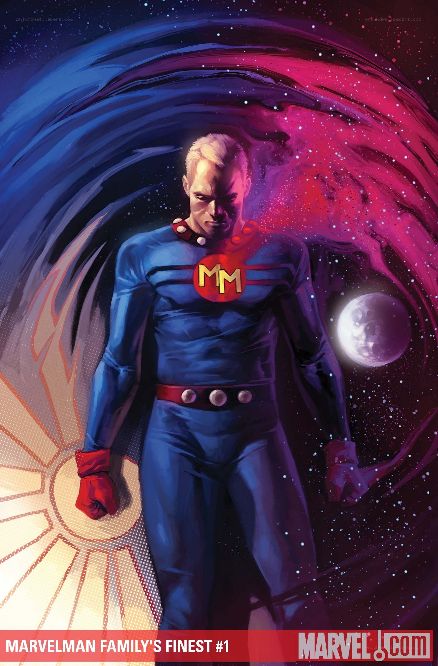 Marvelman stands in space