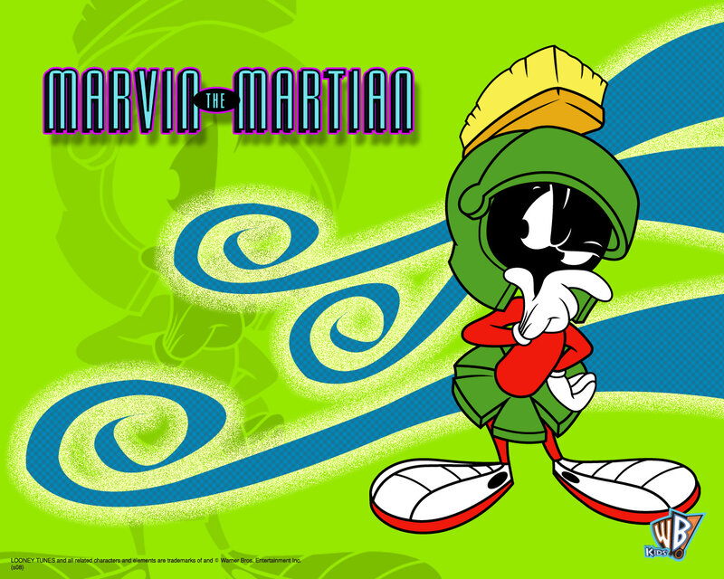 Marvin the Martian — Green, Playful, Illustration